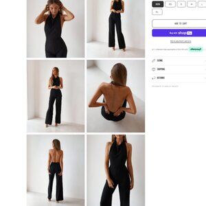 NWT Old Sport The Backless Jumpsuit Medium
